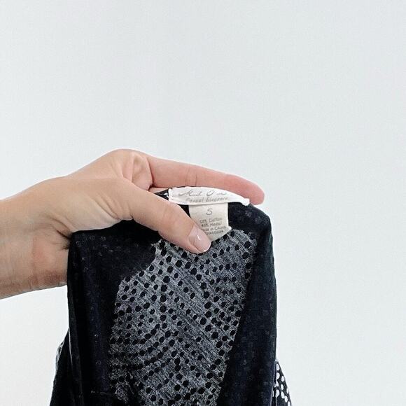 Mod-O-Doc Navy and White Printed Scoopneck Dress Size Small - Picture 4 of 4